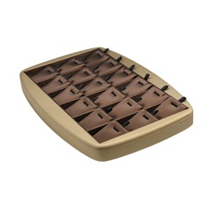 Ioensy - Bandeja De Exhibición De Collares, 18 Rejillas, Organizador De Collares Para Escaparate De Regalos, Joyero, Color Marrón