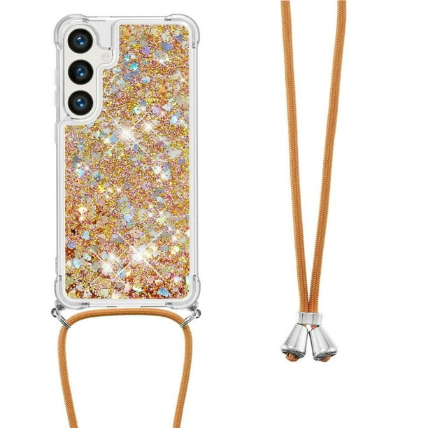 Funda FOXDOCK para Samsung Galaxy S26 Plus con Cuerda Ajustable, Brillo Líquido, Protección Antigolpes y Lente – Ideal para Regalo