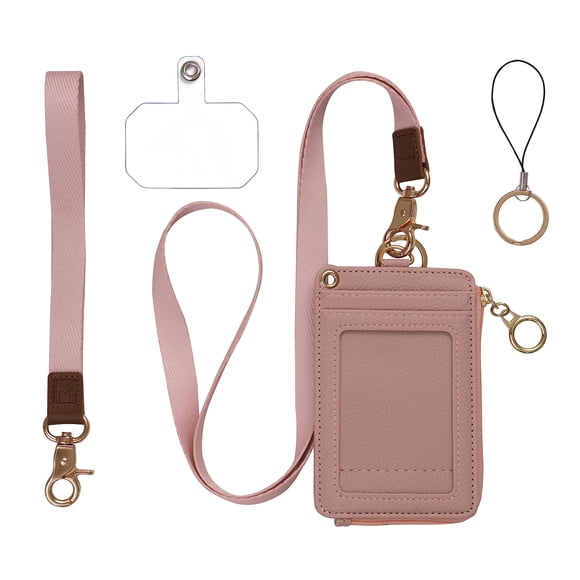 Porta Credencial MONDO DESIGNS 2 en 1 Rosa Nude