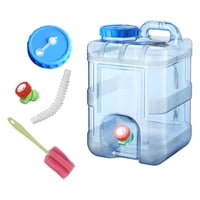 Ioensy - Contenedor De Agua Con Grifo, Tanque De Agua Portátil Para Senderismo, Hogar, Camping, Con Tapa De Manguera, Grifo