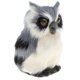thumbnail image 5 of realista en cuclillas faux fur búho modelo animal figuras decoración del hogar gris, 5 of 5