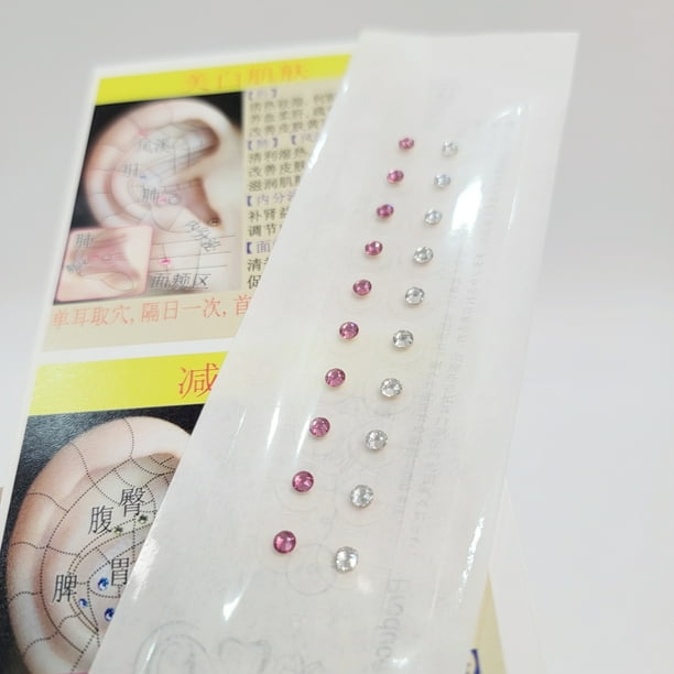 Weight Loss Beauty Health Care New Crystal Ear Acupuncture Point Pressing Magnetic Ear Plaster Auricular Therapy Ear Seeds