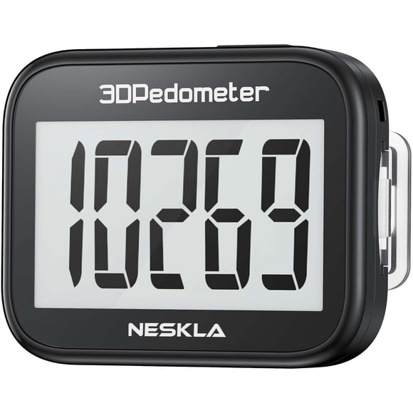 Podómetro 3D, contador de pasos simple con pantalla LCD grande