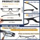 thumbnail image 5 of Gafas de lectura plegables touk +2.5 anti luz azul 2 uds, 5 of 6