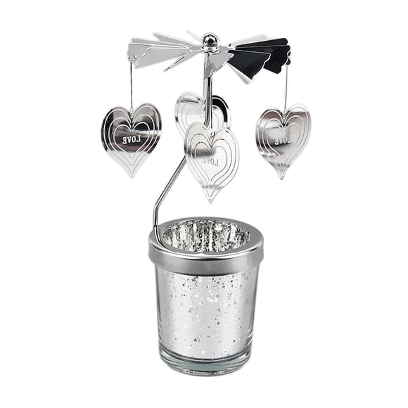 Spinning Tea Light Candle Holder Candelabro Giratorio Para El Corazón De La Boda Festiva