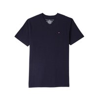 Camiseta Tommy Hilfiger Para Niños, Manga Corta, Cuello En V, Azul Marino, 5 Años