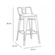 thumbnail image 3 of Pack 4 Taburetes Tolix Asiento De Madera 64cm - Negro, 3 of 7