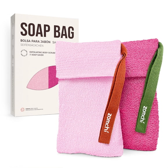Bolsas de jabón ZOMCHI, protectores de jabón para jabón en barra, nivel exfoliante
