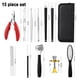 thumbnail image 2 of Kit de cortaúñas y pedicura de acero inoxidable, con estuche de viaje, color rojo., 2 of 5