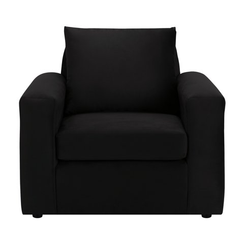 Bodevir - Sofa Kendy 1C Felpa 30 Negro
