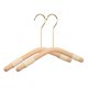 thumbnail image 1 of REGALWOVEN Paquete de 2 Perchas de Madera Antideslizantes, Perchas Duraderas que Ahorran Espacio con Rotación de 360 Grados para Ropa, Abrigos, Pantalones o Camisas con Gancho Redondo Dorado, 1 of 6
