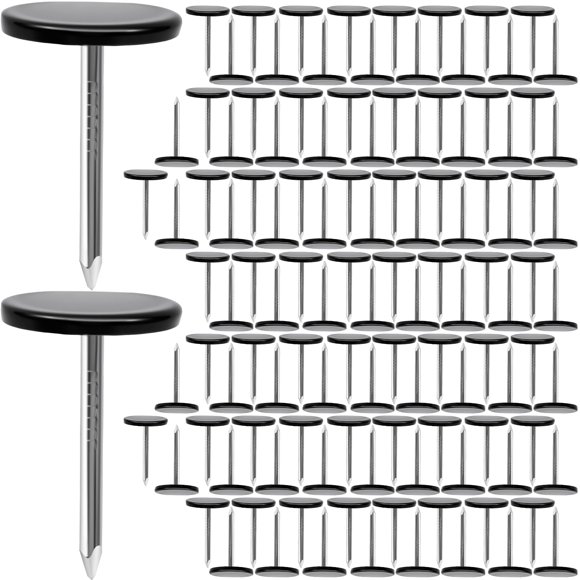 Chinchetas Lekgavd 120 uds Negro 11x17 mm Cabeza Plana