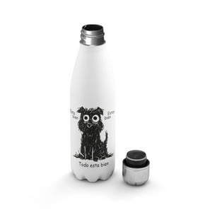 Creango - Botella Agua Termica Perro Estresado De Acero Inoxidable