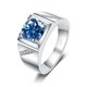 thumbnail image 4 of Anillos de Boda de Moissanita para Hombre 2Uds Corte Redondo Color D VVS1 Anillos de Diamante Azul/rojo/verde Anillos de Compromiso de Moissanita con Certificado, 4 of 9