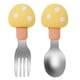 thumbnail image 1 of Mushroom Silicone Baby Spoon Fork Feeding Set, 1 of 4
