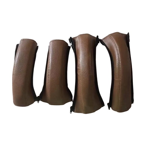 Magideal - Cubierta De La Manija Del Cochecito De Bebé Cubierta De La Manija De La Silla De Bebé Reemplazo De Cuero De Pu Fácil De Instalar Cubierta De La Manija Marrón