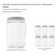 thumbnail image 2 of CLEARVIEW CONTAINERS Frascos de Almacenamiento de Plástico con Tapa a Prueba de Fugas, Libre de BPA, Solo Lavado a Mano (Frasco de 32 oz, Pack de 6), 2 of 6