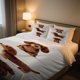 thumbnail image 1 of Stylized Dachshund Puppy Duvet Cover Set Digital Printed Bedding a ThreePiece Set, 1 of 1