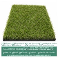 Novahus - Pasto Sintético Luxury Turf 20 Mm 2 X 2,5 Metros