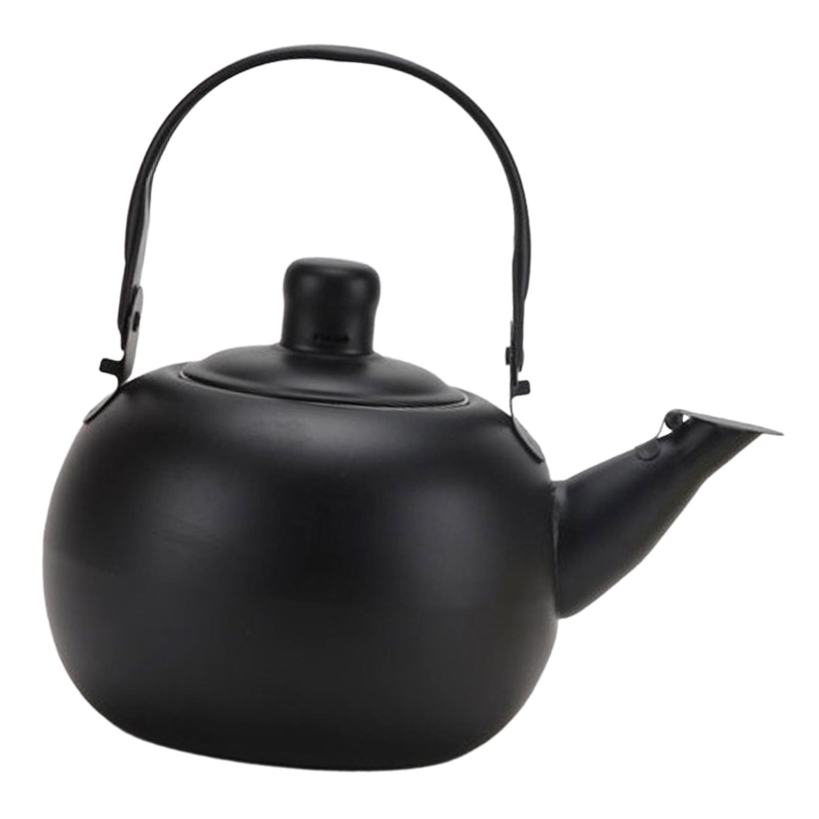 Bothyi - Cafetera Con Mango Antiescaldaduras, Regalos, Caldera De Agua Portátil Para Jardín, 1,4 L, Color Negro