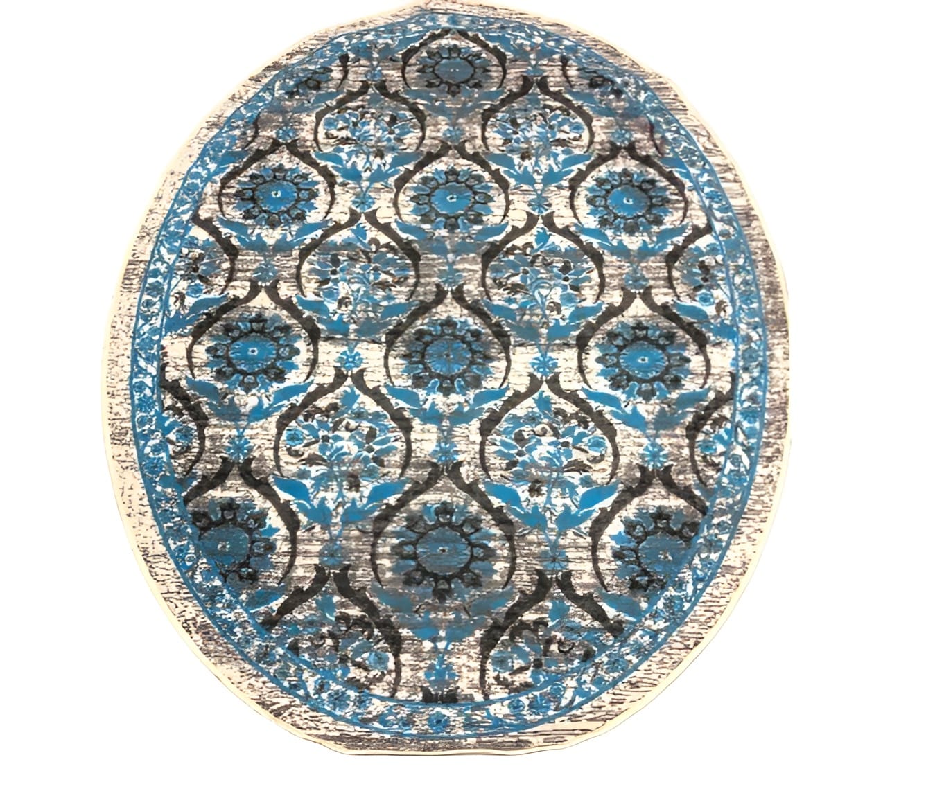 Home Fashion.Cl - Alfombra Ovalada Celeste 150X200 Cm Antideslizante