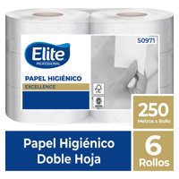 6 Rollos De Papel Higiénico Elite Professional De 250 Mts