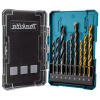 Makita - Set Brocas 9Unid Madera Metal Mampostería Estuche