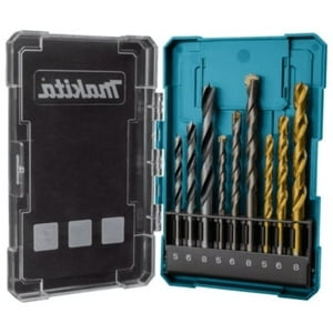 Makita - Set Brocas 9Unid Madera Metal Mampostería Estuche