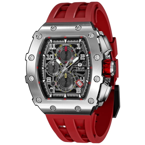 Reloj TSAR BOMBA Tonneau Luxury Waterproof 50 m para hombre