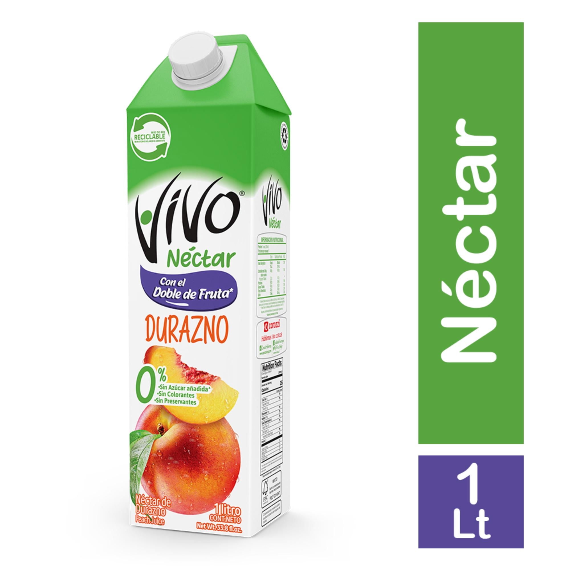 Néctar Sabor Durazno Caja 1 L Vivo