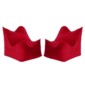 Bodevir - Set Pouf Potter 1C Felpa Rojo