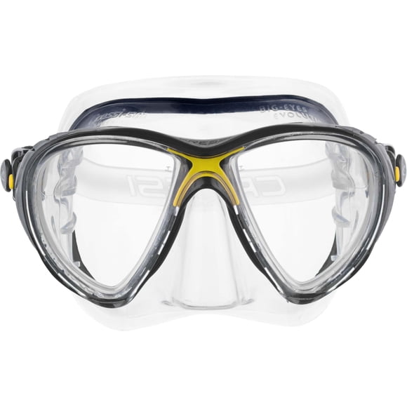 Máscara Cressi Big Eyes Evolution Yellow para buceo
