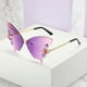 thumbnail image 2 of Women's Butterfly Shape Rhinestone Rimless Sunglasses UV Blocking Sunglasses For Driving Fishing Hunting Hiking Outdoor Sports, 2 of 4
