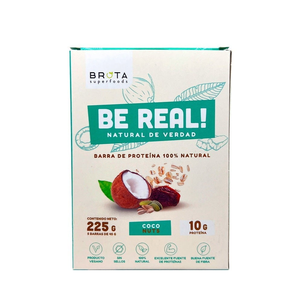 Brota Superfoods - Caja Barritas Be Real Coco Nuts 5 Unidades 225g