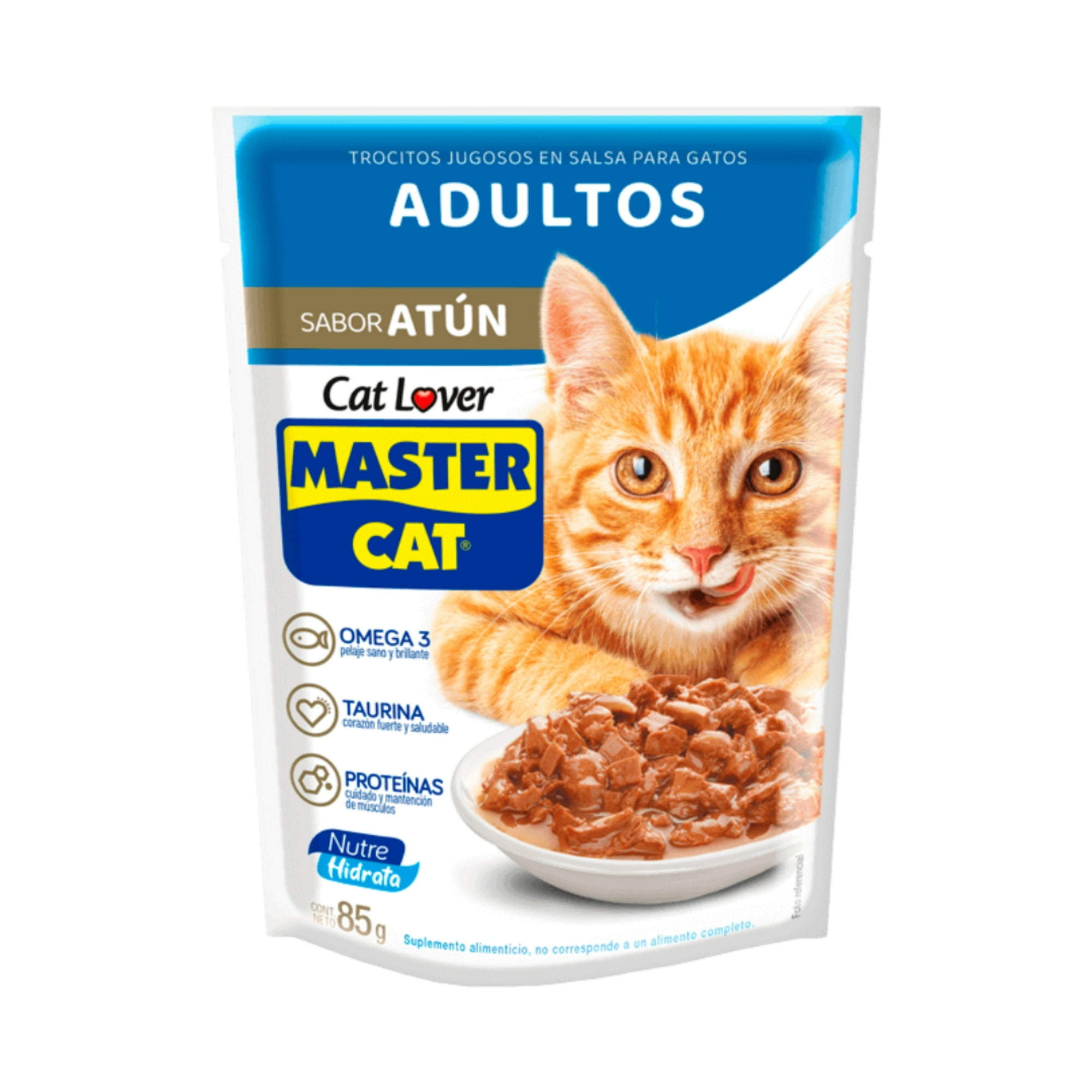 Sobres De Alimento Húmedo Master Cat Atún 20 Un.