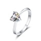 thumbnail image 2 of Anillos de Boda de Moissanita Corte Corazón de 1 Uds para Mujer Anillo de Aniversario de Plata Esterlina Color D VVS1 Anillos de Moissanita Anillos de Diamante con Certificado, 2 of 9