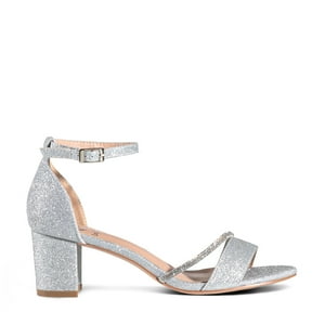 Sandalia Taco Fiesta Plateada Mujer Weide You132