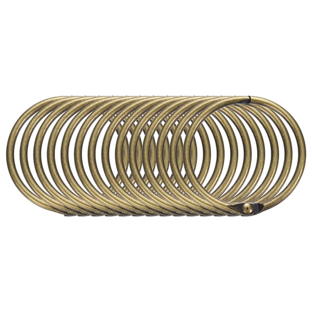 Uxcell 14 piezas de anillos para cortina de ducha, ganchos redondos de 1.5 pulgadas para barras de cortina, bronce