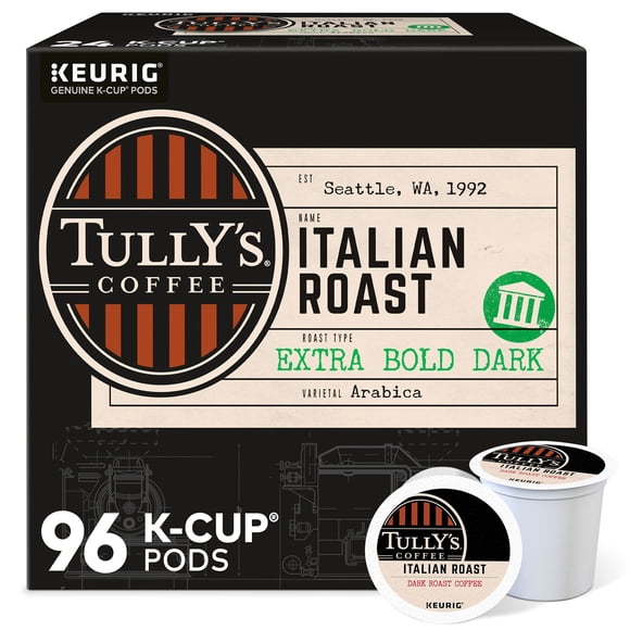 Cápsulas Keurig K-Cup de Coffee Tully's Italian Roast, 96 unidades