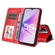 thumbnail image 5 of Funda tipo cartera FOXDOCK para OPPO A77 5G , diseño girasol en relieve, cuero PU, cierre magnético, soporte y tarjetero, 5 of 5