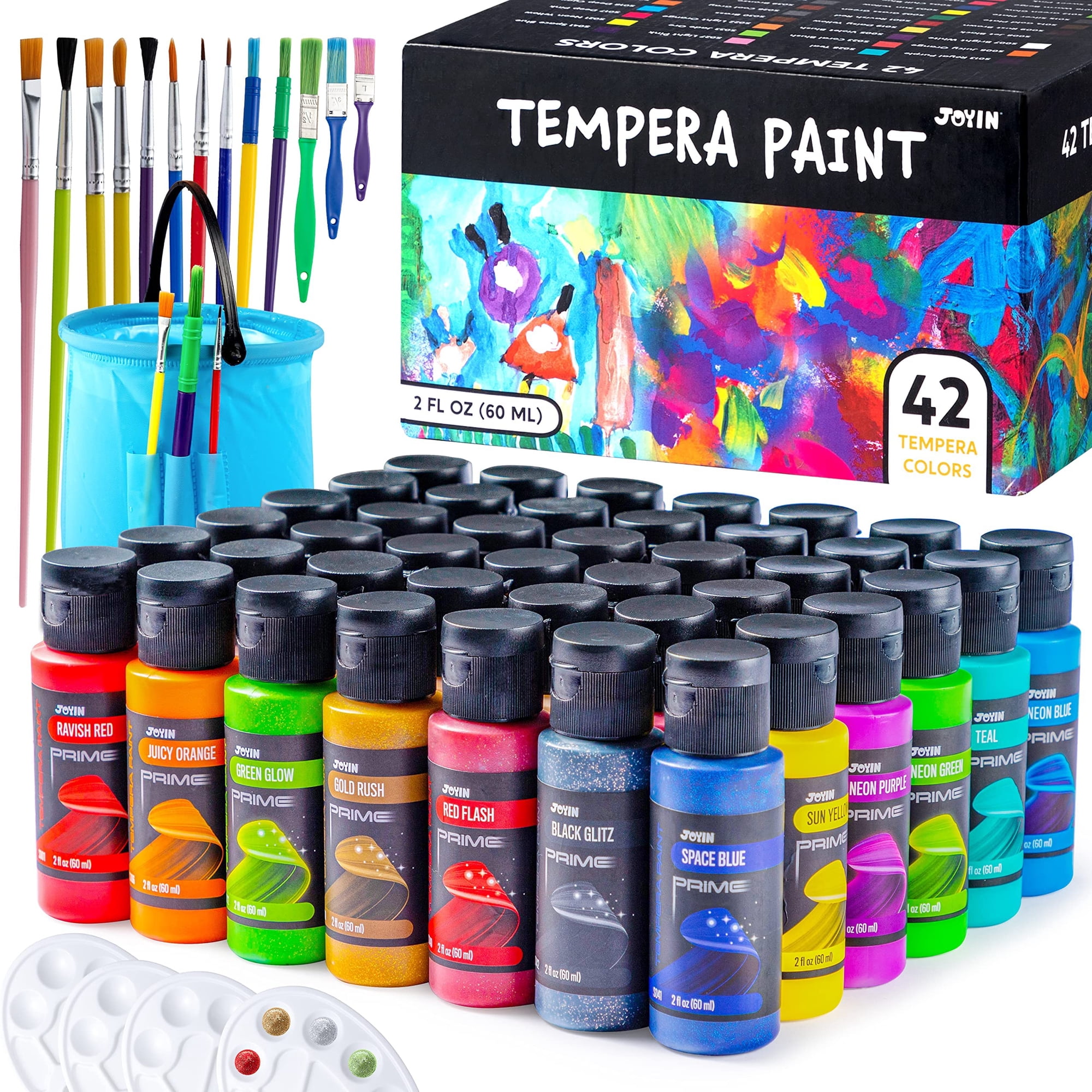 Set De Pintura Joyin Lavable Para Niños, 42 Unidades, Con Pinceles Y Paletas
