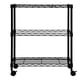 thumbnail image 5 of Carrito de archivos Oceanstar portátil de 2 niveles, metal laminado negro, 5 of 7