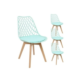 Habita2 Chile - Pack 4 Sillas Tulip Acolchada Mesh - Menta