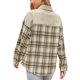 thumbnail image 3 of INSPIRE CHIC Chaqueta de Pana para Mujer, Camisa de Franela a Cuadros con Botones, Chaquetas Casual S Albaricoque, 3 of 6