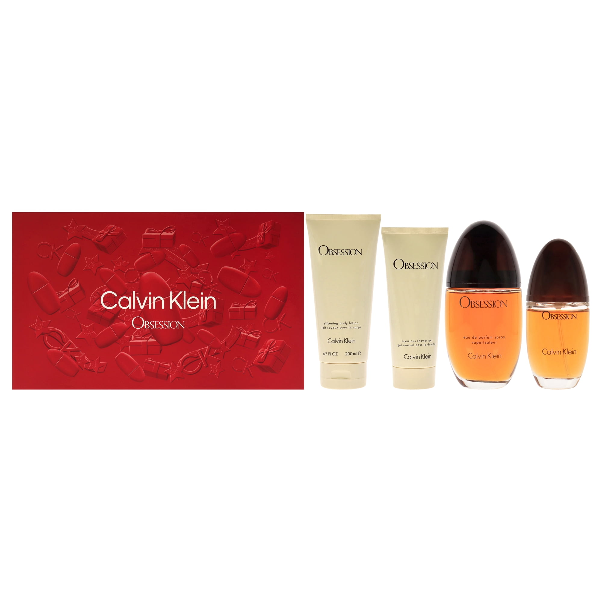 Set De Regalo Calvin Klein Obsession Edp 100ml Edp 15ml Gel De Ducha 100ml Loción Corporal 200ml Mujer