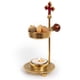 thumbnail image 1 of Quemador de incienso Christian Cross Gold, diseño ajustable, 1 of 9