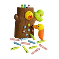Magideal - Juguete Para Clasificar Y Alimentar A Los Pájaros, Divertido Juguete Para Pájaros Para Niños Y Niñas, Actividad Marrón
