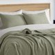 thumbnail image 4 of Juego de colchas EVERGRACEHOME de algodón tamaño king, 3 piezas, color verde, 4 of 9