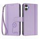 thumbnail image 3 of Funda Cartera Trébol para Samsung Galaxy A06/A07 4G/5G con Ranuras Tarjetas y Carga Inalámbrica Morado claro, 3 of 6