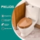 thumbnail image 2 of Asiento de Inodoro Alargado de Madera Maciza de Roble Brillante PIKLiDS, 2 of 9